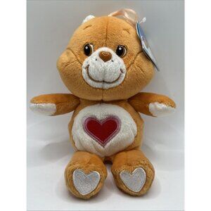 Care Bears Tenderheart Orange Brown Heart On Belly  2002 7”  Plush With Tag